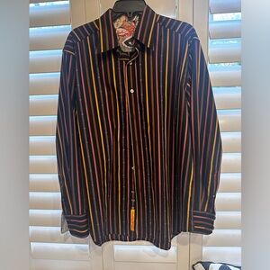 Robert Graham Men's Multicolor Striped Shirt